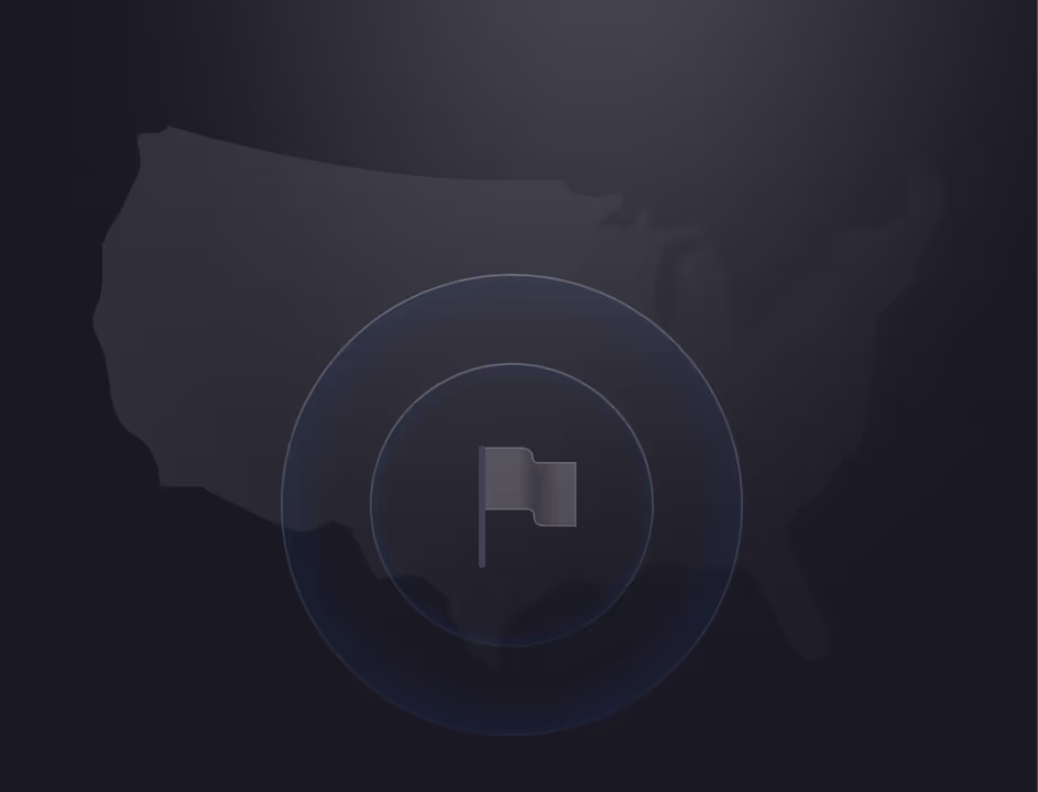 Illustration of United States with a flag in the middle, 100% USA based